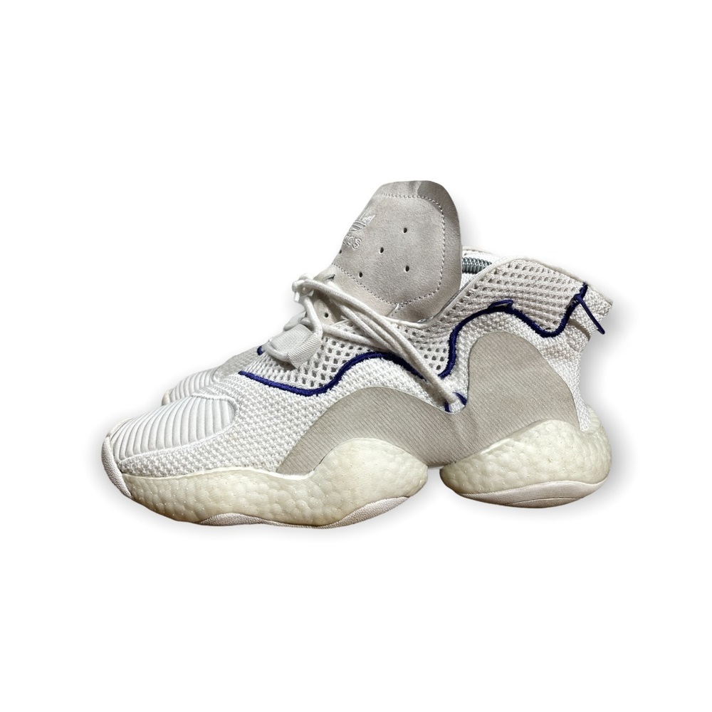 Adidas Crazy BYW LVL1 Basketball Shoes Cloud White Real Purple Mens Size 8.5